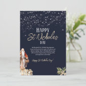 Glückliche St. Nicholas Day Grußkarte Einladung (Stehend Vorderseite)