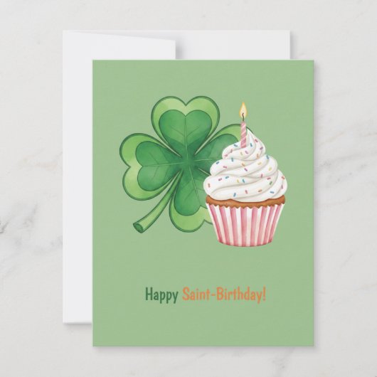 Glückliche St. Patrick Geburtstagskarte Feiertagskarte (Vorderseite)