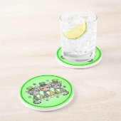 Glückliche St. Patrick’s Day-Kätzchen-47474 Getränkeuntersetzer (Seite)