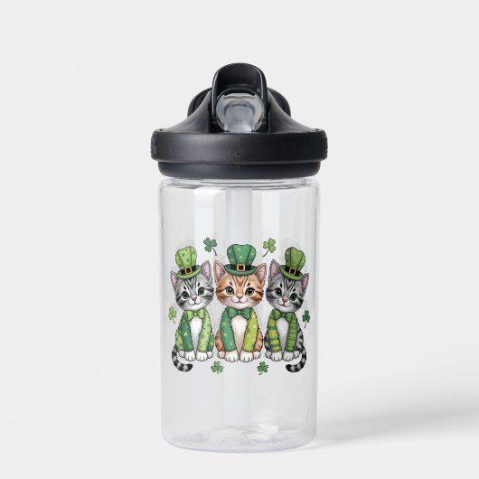 Glückliche St. Patrick’s Day-Kätzchen-47474 Trinkflasche (Vorne)