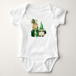 Glückliche St. Patrick-Zwerge Baby Strampler