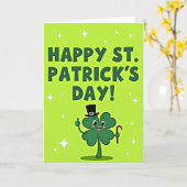 Glückliche St. Patrick's Day Fun-Karte Karte (Gelbe Blume)