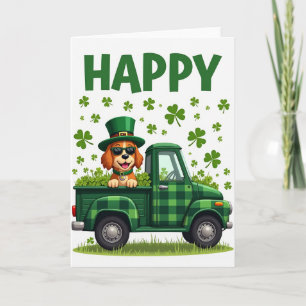 Glückliche St. Patrick's Day Karte für Hunde