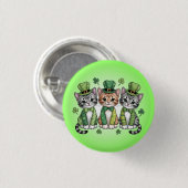 Glückliche St. Patrick's Day-Kätzchen-47474 Button (Vorne & Hinten)
