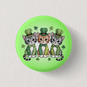 Glückliche St. Patrick's Day-Kätzchen-47474 Button