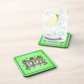 Glückliche St. Patrick's Day-Kätzchen-47474 Getränkeuntersetzer (Rechte Seite)
