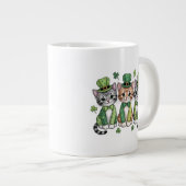 Glückliche St. Patrick's Day-Kätzchen-47474 Jumbo-Tasse (Vorderseite Rechts)