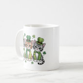 Glückliche St. Patrick's Day-Kätzchen-47474 Kaffeetasse (Vorderseite Links)