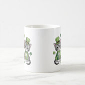 Glückliche St. Patrick's Day-Kätzchen-47474 Kaffeetasse (Mittel)