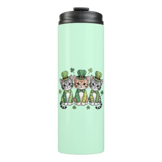 Glückliche St. Patrick's Day-Kätzchen-47474 Thermosbecher (Vorderseite)