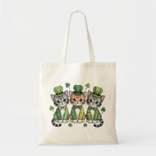 Glückliche St. Patrick's Day-Kätzchen-47474 Tragetasche