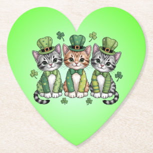 Glückliche St. Patrick's Day-Kätzchen-47474 Untersetzer