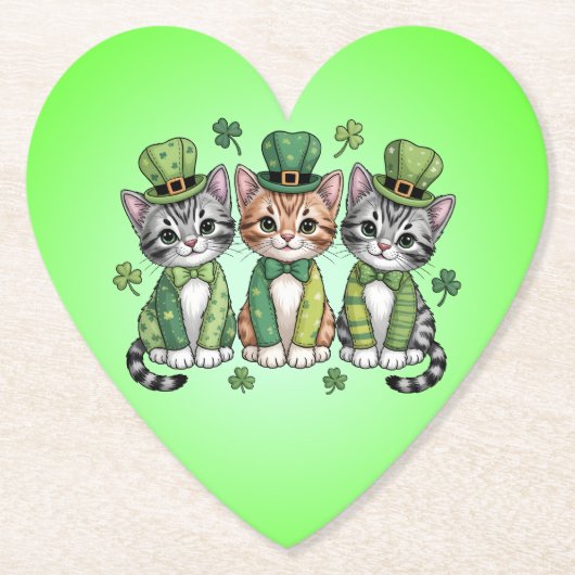 Glückliche St. Patrick's Day-Kätzchen-47474 Untersetzer (Vorderseite)