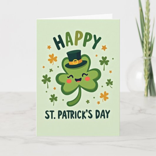Glückliche St. Patricks Tag Karte (Vorderseite)