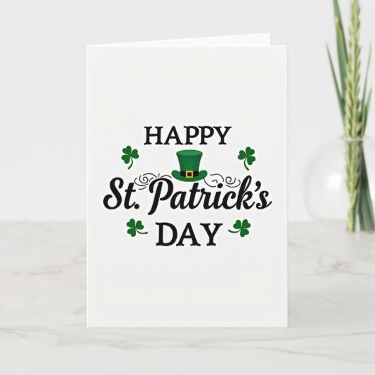Glückliche St. Patricks Tag Script Karte (Vorderseite)
