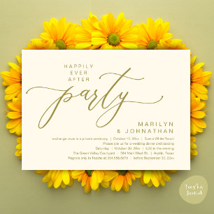 Glückliche-Stets-Nachher-Party Hochzeits-Durchbren Einladung