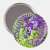 Glückliche Stiefmütterchen... Magnet (Vorderseite/Rückseite)