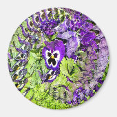 Glückliche Stiefmütterchen... Magnet (Vorne)