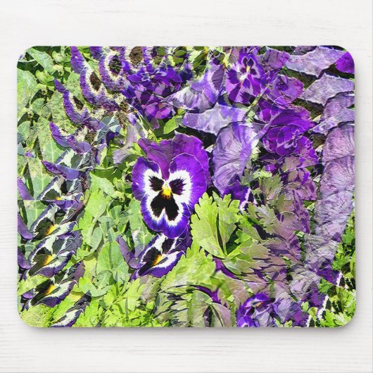 Glückliche Stiefmütterchen... Mousepad (Vorne)