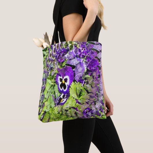 Glückliche Stiefmütterchen... Tasche (Von Nahem)