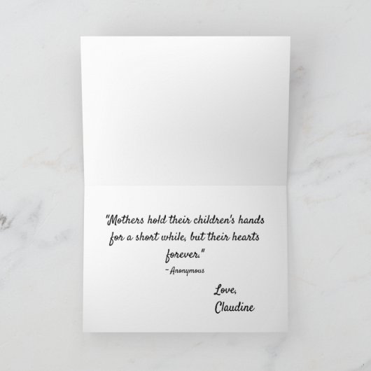 Glückliche Stiefmütterchen zum Muttertag Grußkarte Karte (Innenseite)