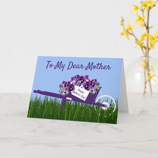 Glückliche Stiefmütterchen zum Muttertag Grußkarte Karte (Gelbe Blume)