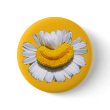 Glückliche strahlende Kamille Blume Lächeln