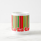 Glückliche Streifen Fa-LA-LA-LA-LA Tasse (Mittel)