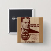 Glückliche Streiks - Vorsicht vor Irritationen Button (Vorne & Hinten)