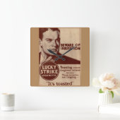 Glückliche Streiks - Vorsicht vor Irritationen Quadratische Wanduhr (Zuhause)