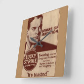 Glückliche Streiks - Vorsicht vor Irritationen Quadratische Wanduhr (Winkel)