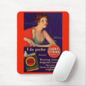 Glückliche Strikes Zigarettenanzeige der 1920er Mousepad (Mit Mouse)