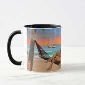 Glückliche Stunde auf dem Strand Tasse (Links)
