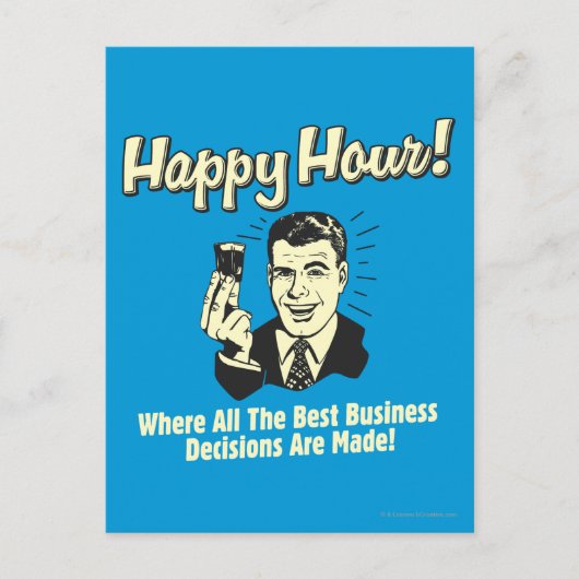 Glückliche Stunde: Beste unternehmerische Postkarte (Vorderseite)