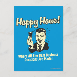 Glückliche Stunde: Beste unternehmerische Postkarte