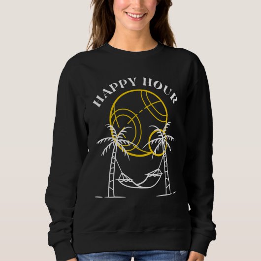 GLÜCKLICHE STUNDE BOCCE BOCCI BALL Insel Sweatshirt (Vorderseite)