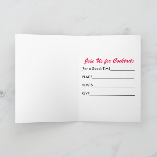 Glückliche Stunde Einladung (Innenseite)