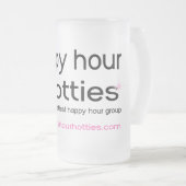 Glückliche Stunde Hotties eisige Bier-Tasse Mattglas Bierglas (VorderseiteRechts)