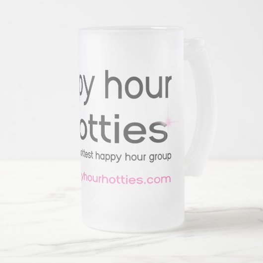 Glückliche Stunde Hotties eisige Bier-Tasse Mattglas Bierglas (VorderseiteRechts)
