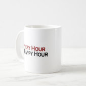 Glückliche Stunde jede Stunde Kaffeetasse (Vorderseite Links)