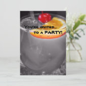 Glückliche Stunden-Cocktail-Getränk Einladung (Stehend Vorderseite)