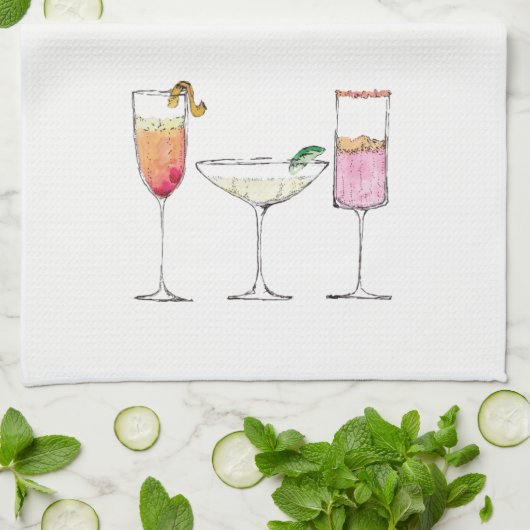 Glückliche Stunden-Geschirrtuch Geschirrtuch (Gefaltet)