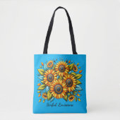 Glückliche "Sumpfspies" Sonnenblumenwelt-Tasche Tasche (Vorderseite)