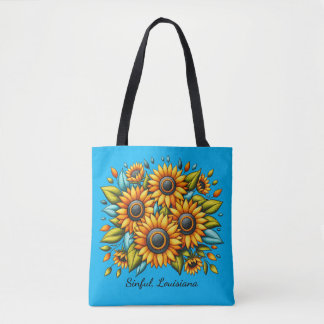 Glückliche "Sumpfspies" Sonnenblumenwelt-Tasche Tasche