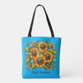 Glückliche "Sumpfspies" Sonnenblumenwelt-Tasche Tasche (Rückseite)