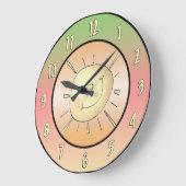 Glückliche Sun-Wanduhr Große Wanduhr (Winkel)