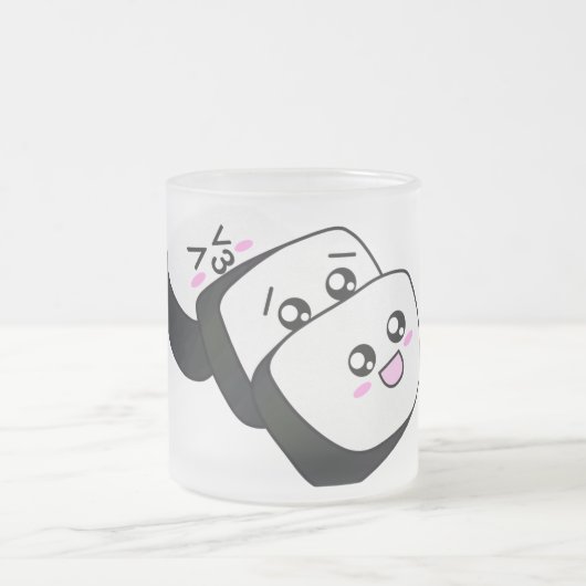 Glückliche Sushi Mattglastasse (Mittel)