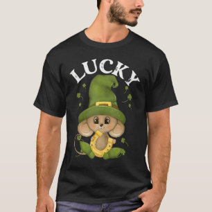 Glückliche süße Maus Kleeblatt St. Patrick's Day H T-Shirt