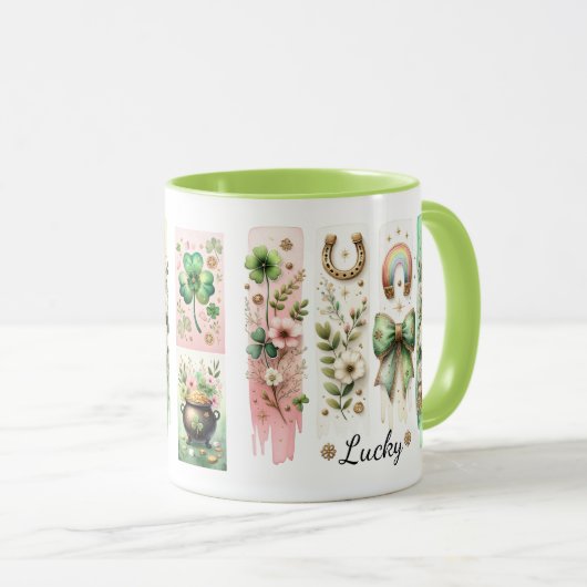 Glückliche Symbole, St. Patrick's Day Tasse (VorderseiteRechts)