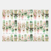 Glückliche Symbole, St. Patrick's Day Wrapping Pap Geschenkpapier Set (Vorderseite 3)